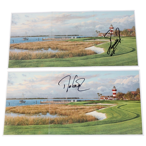 Davis Love III & Fuzzy Zoeller Signed Harbourtown Scorecards JSA ALOA