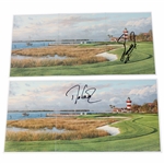 Davis Love III & Fuzzy Zoeller Signed Harbourtown Scorecards JSA ALOA
