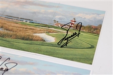 Davis Love III & Fuzzy Zoeller Signed Harbourtown Scorecards JSA ALOA