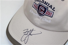 Zach Johnson Signed Colonial 'Est. 1936' Country Club Embroidered Logo Hat JSA ALOA
