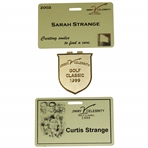 Curtis & Sarah Strange 1999 & 2002 Jimmy V Celebrity Golf Classic Credentials & Money Clip