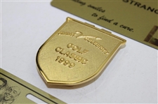 Curtis & Sarah Strange 1999 & 2002 Jimmy V Celebrity Golf Classic Credentials & Money Clip