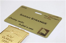 Curtis & Sarah Strange 1999 & 2002 Jimmy V Celebrity Golf Classic Credentials & Money Clip