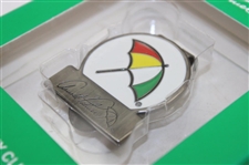 Arnold Palmer Money Clip & 1967 Arnold Palmer Game Tab/Button