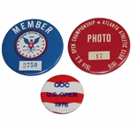 1976 US Open At Atlanta Athletic Club Member, Photo & ABC Buttons