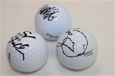 Jordan Spieth, Matthew Fitzpatrick & Jason Day Signed Logo Golf Ball JSA ALOA
