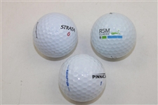Jordan Spieth, Matthew Fitzpatrick & Jason Day Signed Logo Golf Ball JSA ALOA