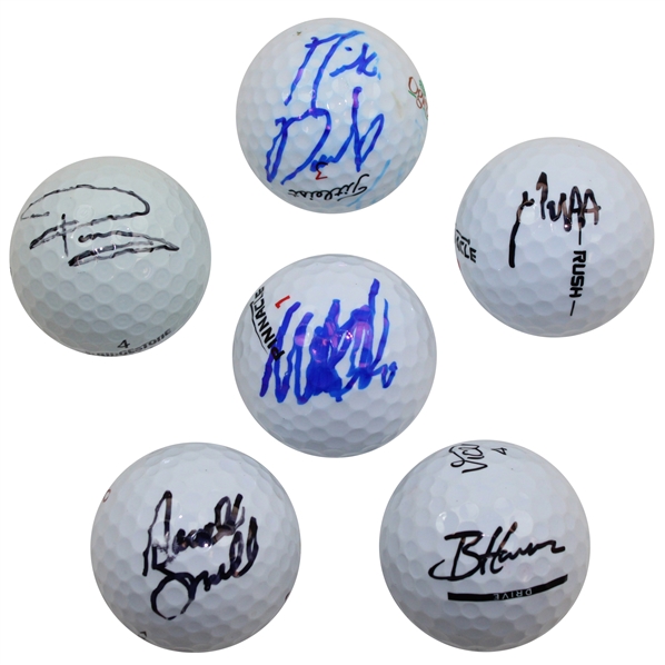 Harmon, Fitzpatrick, Dunlap, Casey, Homa & Snedeker Signed Golf Balls JSA ALOA