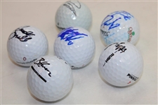 Harmon, Fitzpatrick, Dunlap, Casey, Homa & Snedeker Signed Golf Balls JSA ALOA
