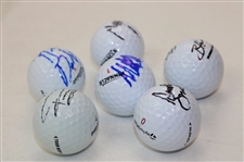 Harmon, Fitzpatrick, Dunlap, Casey, Homa & Snedeker Signed Golf Balls JSA ALOA