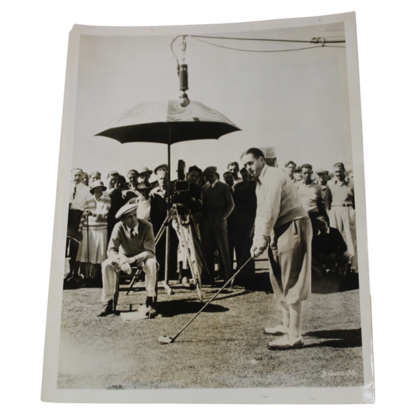 1930 Bobby Jones Behind the Scenes on Hollywood Movie Set with Director