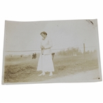 1910 Dorothy Robinson Early Female Golf Star on the Course Vintage Photo