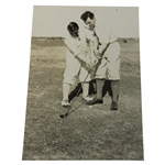 1925 Gene Sarazen Golf Star Gives Lessons to Hollywood Leading Man with Thomas Meighan