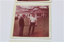 Three (3) 1965 Masters Tournament Original Kodak Photos w/Ben Hogan on Practice Green