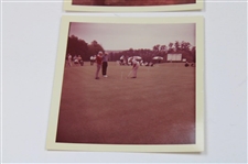 Three (3) 1965 Masters Tournament Original Kodak Photos w/Ben Hogan on Practice Green