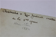 1920 Australia & New Zealand Match On The 3rd Green Black & White Photo