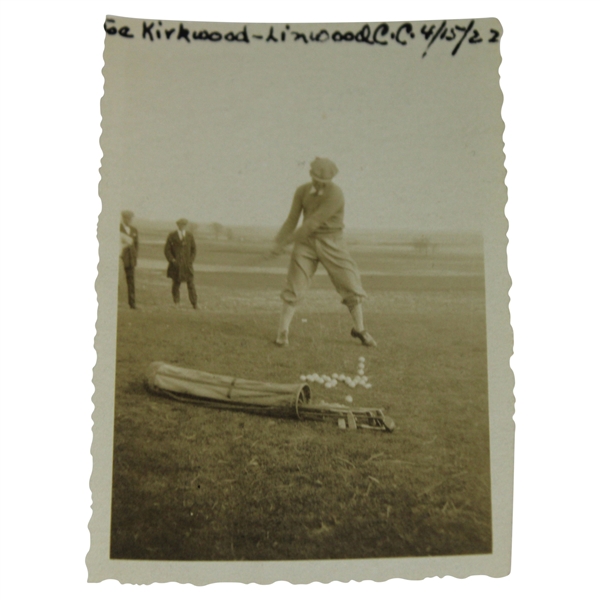 1922 Joe Kirkwood Linwwod C.C. Sepia Photo - April 15th