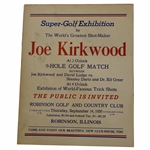 September 14 1950 Joe Kirkwood & David Lodge Vs Stanley Dartz & Ed Greer Super Golf Exhibition Poster