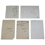 Five (5) 1920's At St Andrews, Olympic Fields, Los Angeles & Chicago Black & White Photos