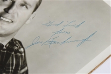 Joe Kirkwood Jr. Signed 1937 Black & White Photo w/'Good Luck' JSA ALOA