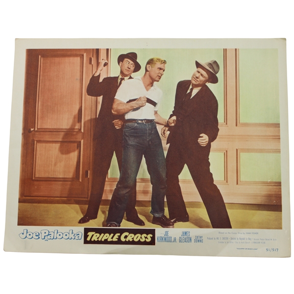 1951 Joe Palooka Triple Cross Original Movie Lobby Card w/ Joe Kirkwood Jr.