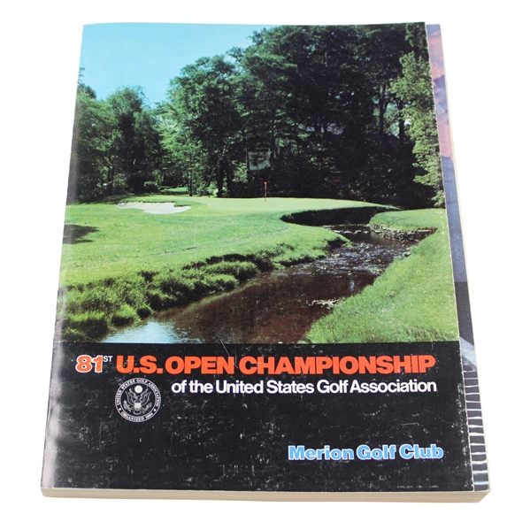 1981 US Open at Merion Golf Club Official Program - David Graham Win