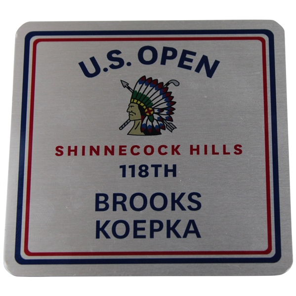 Brooks Koepkas 2018 US Open at Shinnecock Hills Lockeroom Locker Nameplate