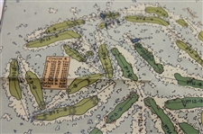 1923 Pinehurst Country Club Courses Layout Map - Donald J. Ross Architect