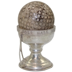 1929 Sterling Silver Dunlop Hole-In-One Award Trophy w/Leyland Dimple Golf Ball