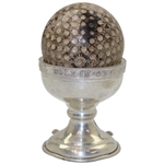 1929 Sterling Silver Dunlop Hole-In-One Award Trophy w/Leyland Dimple Golf Ball
