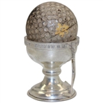 1929 Sterling Silver Dunlop Hole-In-One Award Trophy w/Leyland Dimple Golf Ball