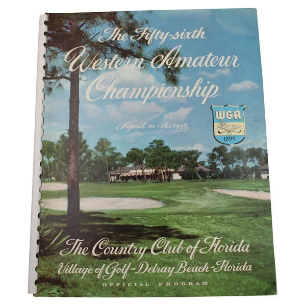1958 Western Amateur Championship at The Country Club of Florida Official Program