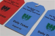 1985 Walker Cup at Pine Valley Golf Club Official Program with Four Tickets/Badges