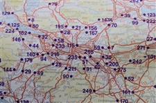 Map of Golf Courses in Scotland by John Bartholomew
