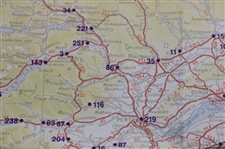 Map of Golf Courses in Scotland by John Bartholomew