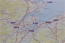 Map of Golf Courses in Scotland by John Bartholomew