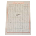 Map of Golf Courses in Scotland by John Bartholomew