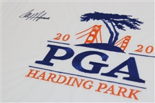Colin Morikawa Signed 2020 PGA Championship at Harding Park Embroidered Flag JSA #WIT687361