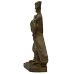 Caddie Holding A Golf Bag w/Clubs Cast Iron Door Stop