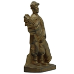 Caddie Holding A Golf Bag w/Clubs Cast Iron Door Stop