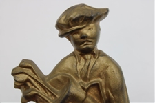 Caddie Holding A Golf Bag w/Clubs Cast Iron Door Stop