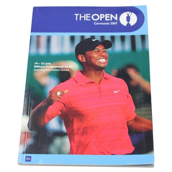 Eighty-One (81) Signed 2007 Open Championship at Carnoustie Program - McIlroy Major Debut/Low Am JSA ALOA