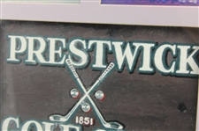 Scotland 1995 Prestwick Golf Club Display With Original Roof Slate From Clubhouse - Framed