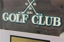 Scotland 1995 Prestwick Golf Club Display With Original Roof Slate From Clubhouse - Framed