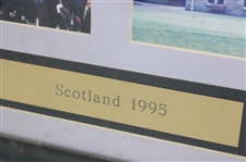 Scotland 1995 Prestwick Golf Club Display With Original Roof Slate From Clubhouse - Framed
