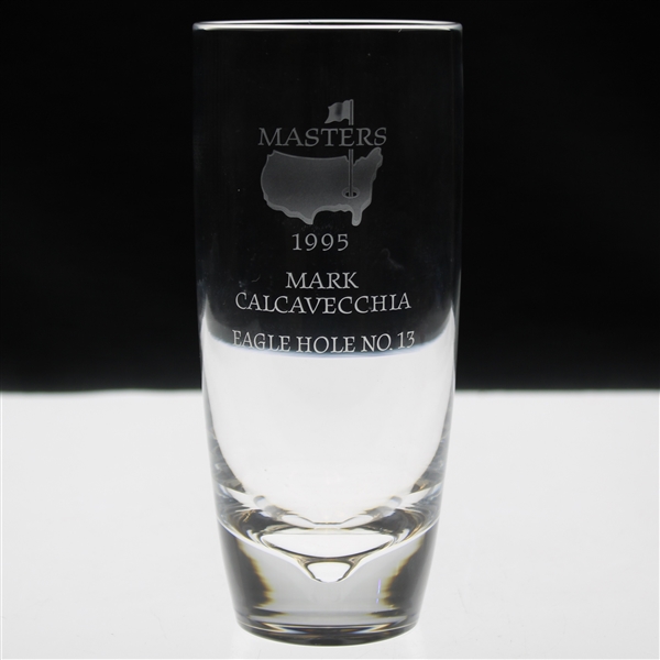 Mark Calcavecchias 1995 Masters Tournament Hole No. 13 Steuben Crystal Eagle Glass