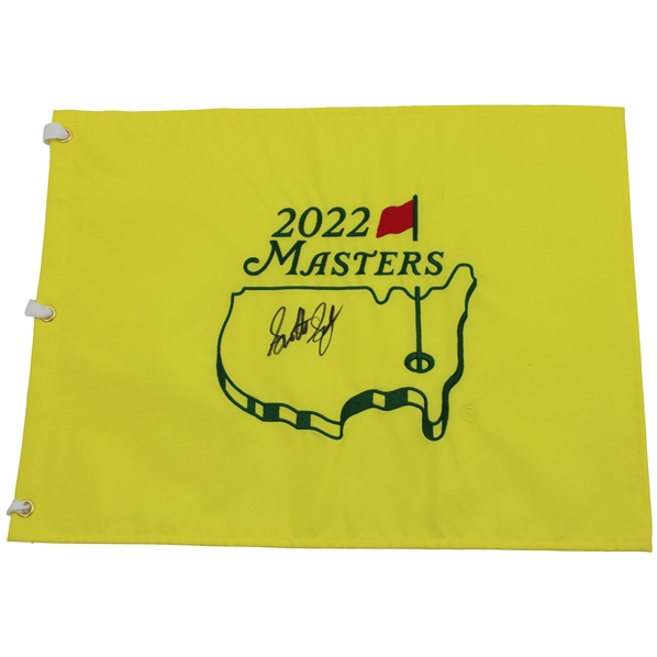 Scottie Scheffler Signed 2022 Masters Embroidered Flag JSA ALOA