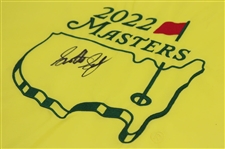 Scottie Scheffler Signed 2022 Masters Embroidered Flag JSA ALOA