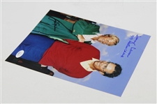 Jack Nicklaus & Tommy Aaron Dual Signed Green Jacket 8x10 Photo JSA #CB46162