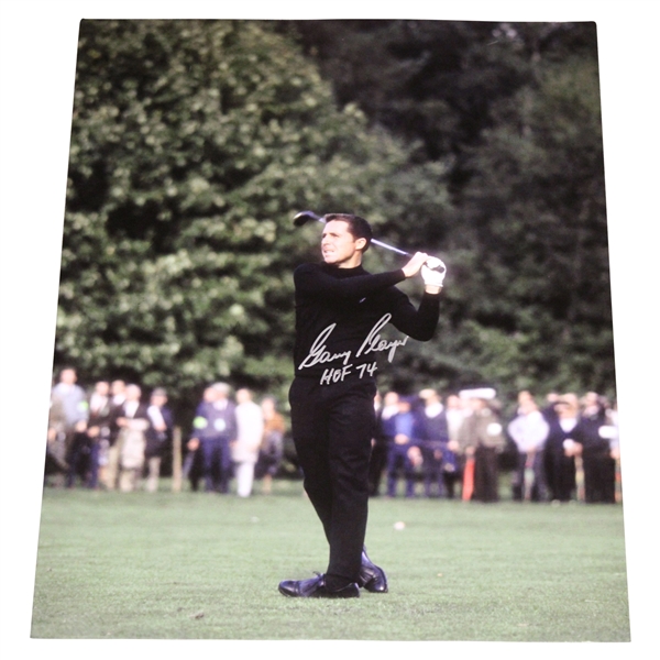Gary Player Signed Post Swing 16x20 Photo w/HOF 74 JSA ALOA